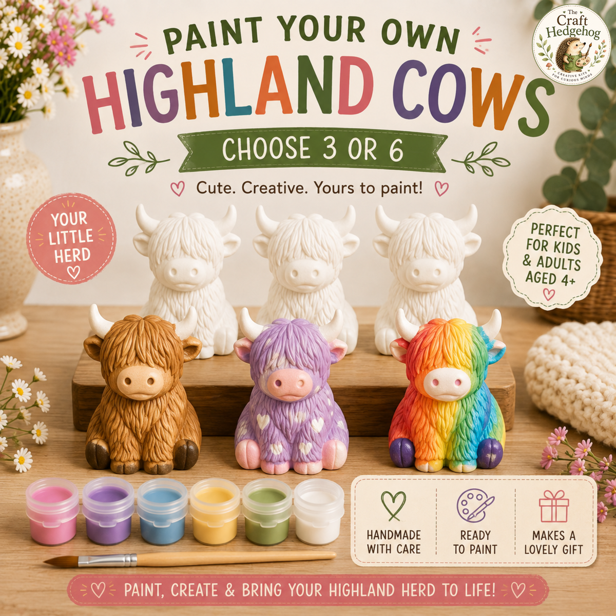 Paint your own Highland Cows