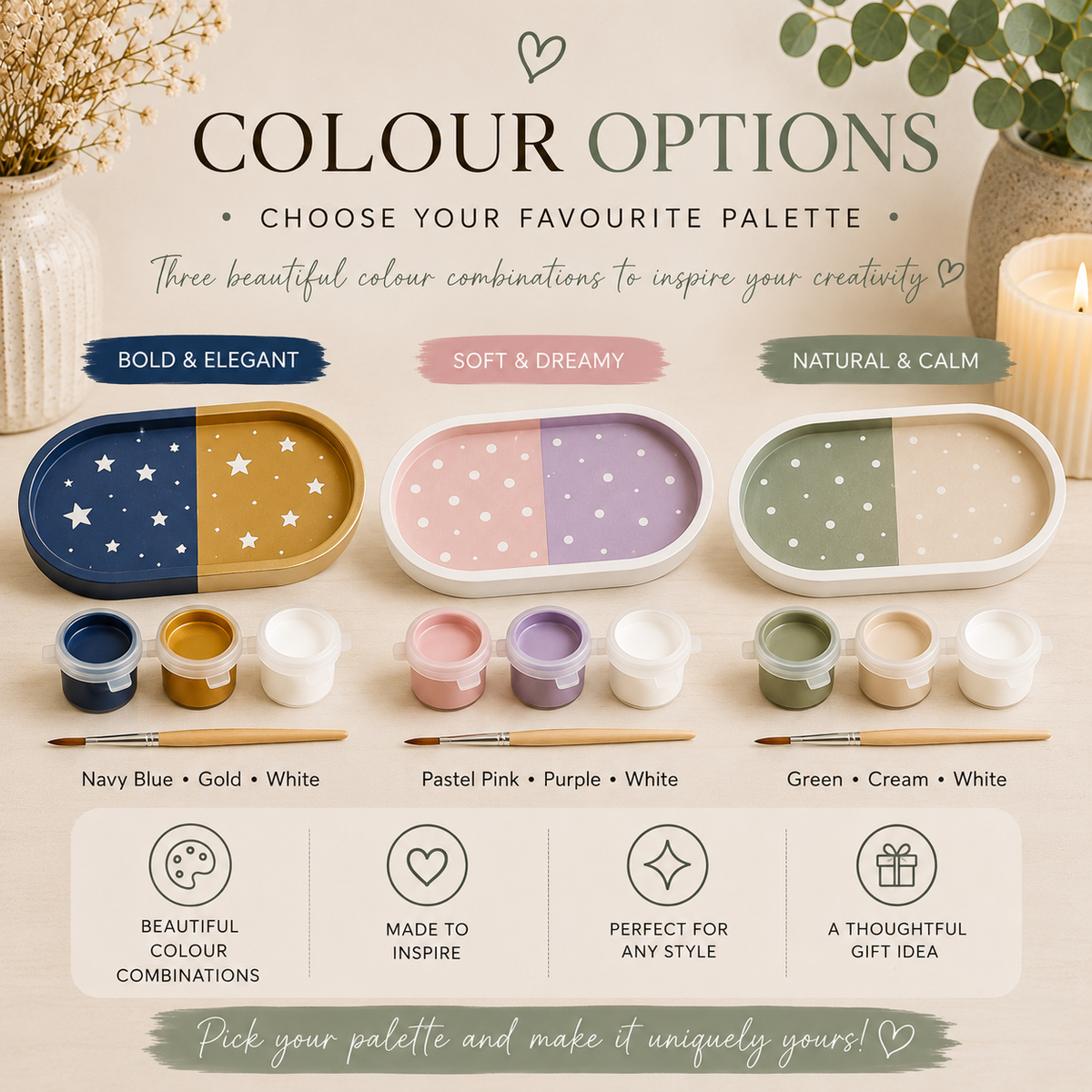 Paint Your Own Trinket Tray Craft Kit