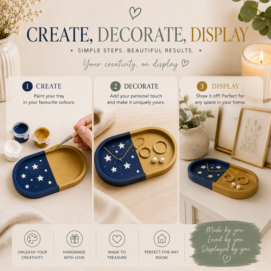 Paint Your Own Trinket Tray Craft Kit