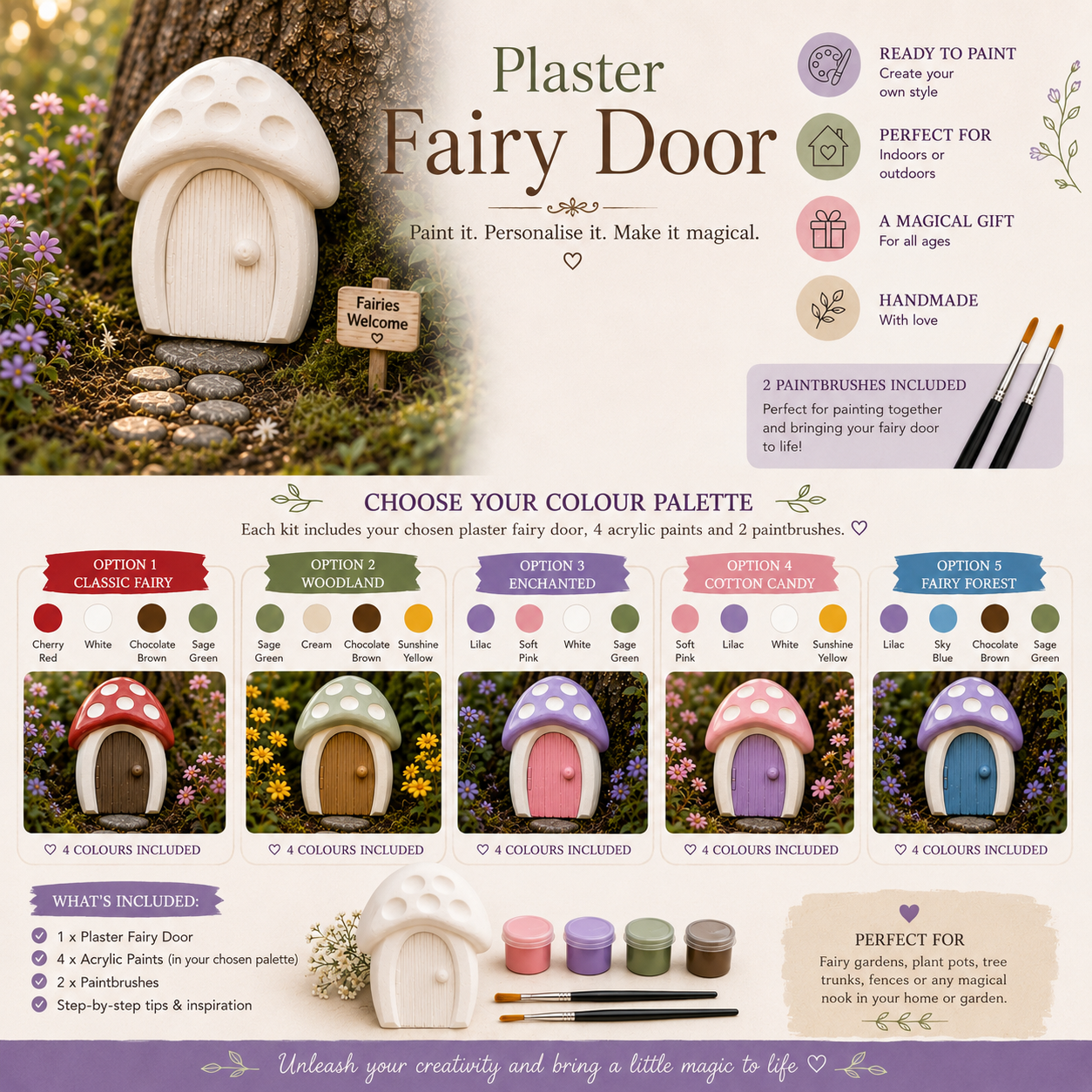 Paint your own Fairy Door Kit