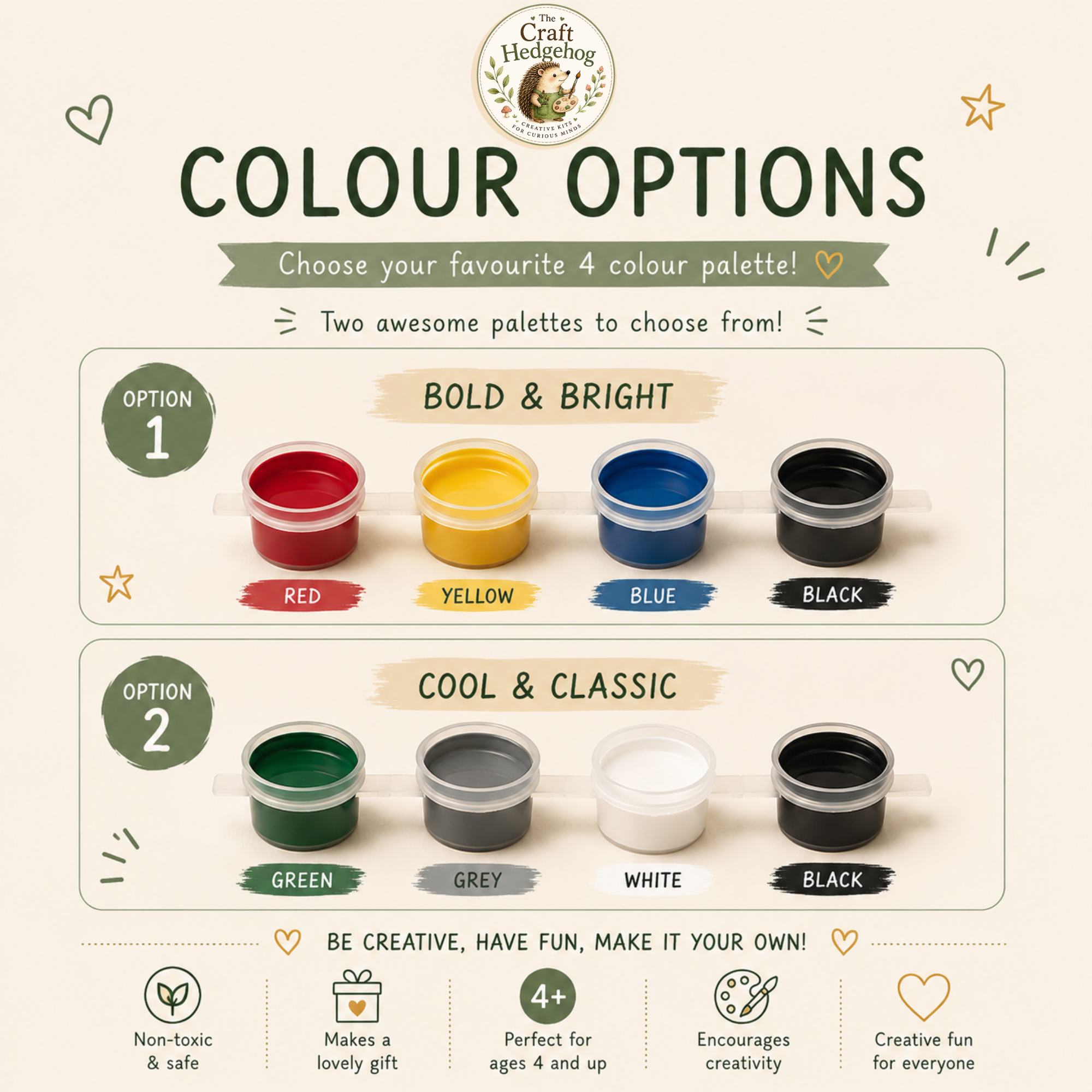 Paint Your Own Car Kit | Handmade Plaster Craft Kit | 4 Paint Colours & Brush | Ages 4+