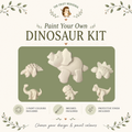 Paint Your Own Dinosaur Craft Kit | Plaster Painting Set with Brushes