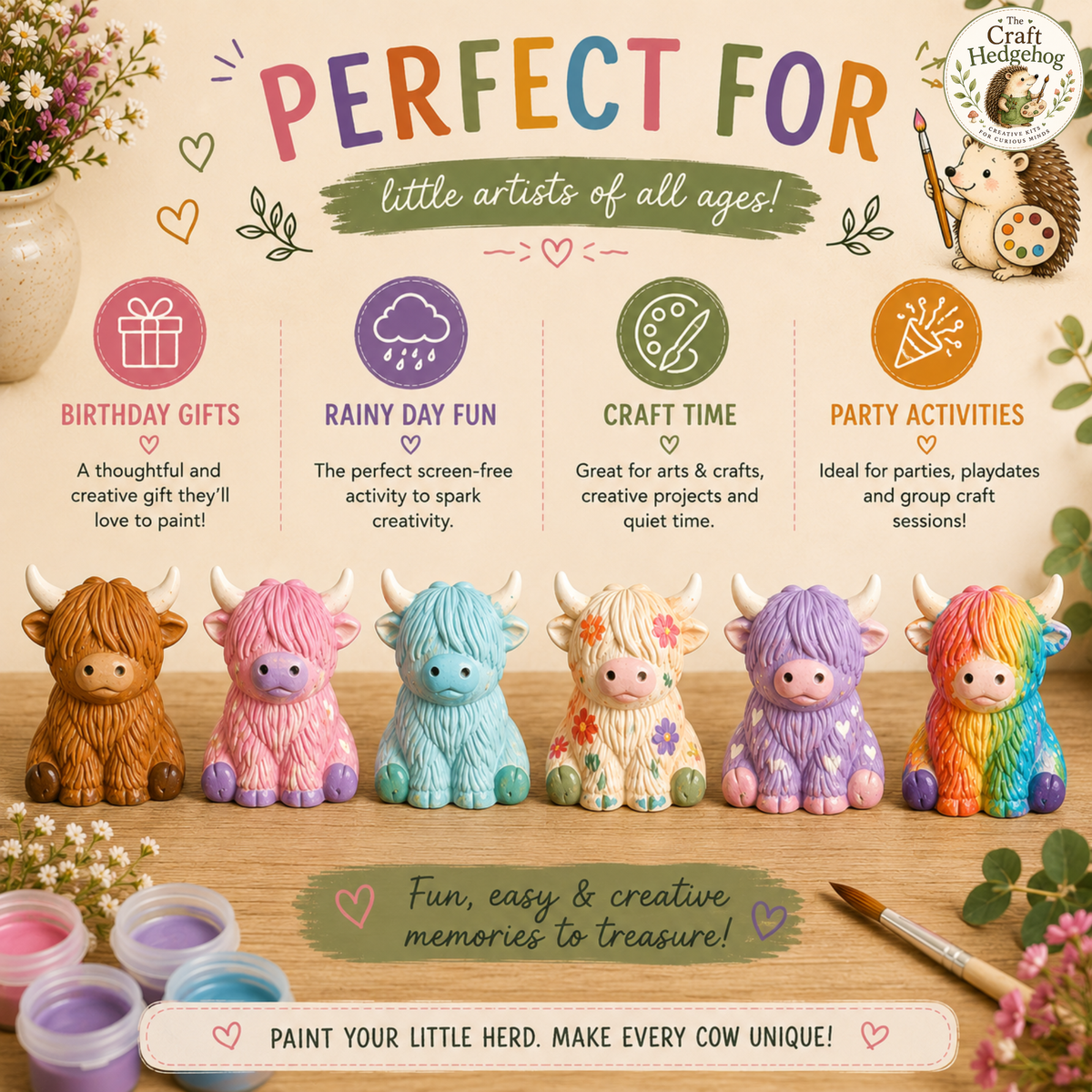 Paint Your Own Highland Cows
