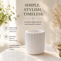 Paint Your Own Ribbed Vase Kit | DIY Ceramic Style Craft Kit | Handmade Gift | Home Décor Activity