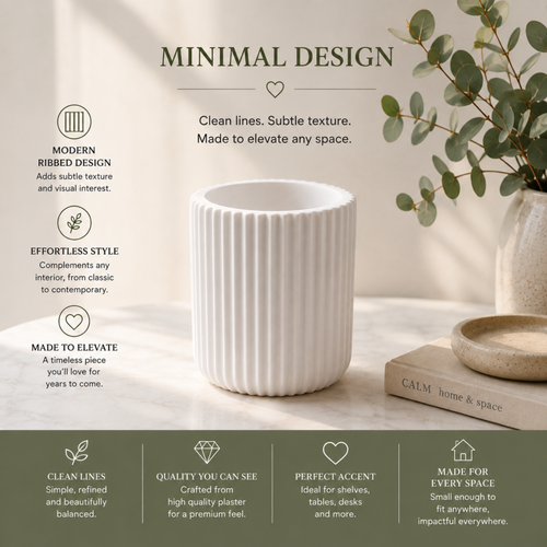 Paint Your Own Ribbed Vase Kit | DIY Ceramic Style Craft Kit | Handmade Gift | Home Décor Activity